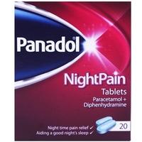 panadol night pain tablets