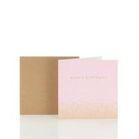 Pastel Pink Gradient Happy Birthday Card