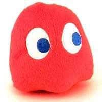 pac man collectable plush toy blinky red 10cm