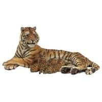 Papo Lying Tigress Nursing 3 Tiger Cubs Animal Range Hand Painted Toy Figure