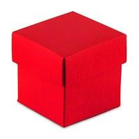 Passion Red Square Favour Box with Lid