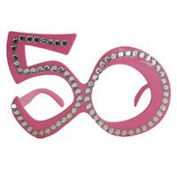 Party Glasses Birthday 50th Pink
