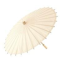 paper parasol with bamboo boning ivory