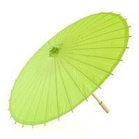 paper parasol with bamboo boning candy apple green
