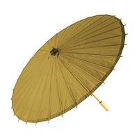 Paper Parasol with Bamboo Boning - Vintage Gold
