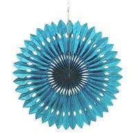 paper pinwheel decor peacock blue