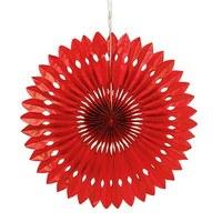 Paper Pinwheel Decor - Red