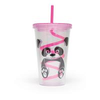 panda straw cup multi 16oz