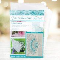 Parchment Lace Magazine Vol 1 with Fan Parchment Grid and 5 Sheets of Parchment Paper 357937