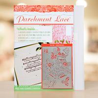 parchment lace christmas magazine with parchment grid and 5 sheets of  ...
