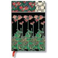 paperblanks mucha papaver midi multi lined journal