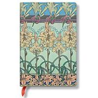 PaperBlanks Mucha Tiger Lily Midi Multi Unlined Journal