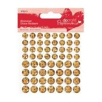 Papermania Gold Shimmer Dome Stickers 60 Pieces