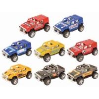 Pack Of 8 Animal Pull Back Toy Trucks