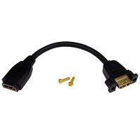 Panel Mount HDMI Cable Male to Female 16cm 1.4 2.0