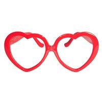 Party Glasses Shape Heart Red