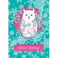 Patterned Owl | Christmas Card