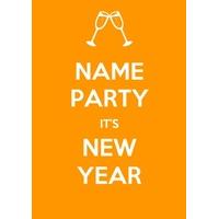 party its new year personalised keep calm card
