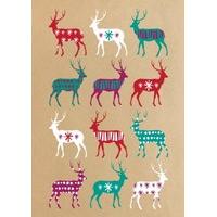 pattern reindeer christmas card