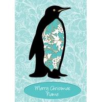 Patterned Penguin | Christmas Card