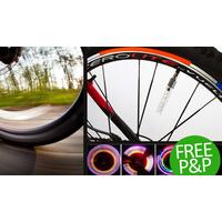 Pair of Creative Bicycle Tire Valve Safety Lights FREE DELIVERY