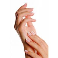 parafin wax treatment hands with manicure