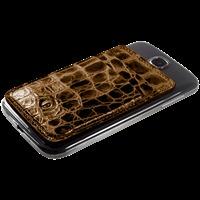 patrona magnetic samsung s3s4 wallet in crocodile acacia tree brown