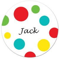 party name stickers bright spots