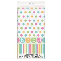 Pastel Baby Shower Plastic Party Table Cover