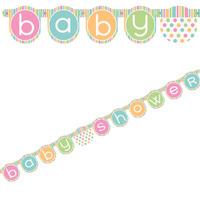 Pastel Baby Shower Party Banner