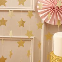 Pastel Perfection Party Gold Star Garland