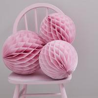 Pastel Pink Honeycomb Paper Balls