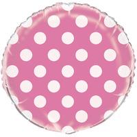 Pale Pink Polka Party Helium Balloon