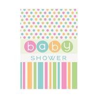 Pastel Baby Shower Party Invitations