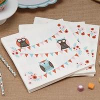 Patchwork Owl Party Napkins