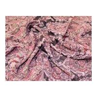 Patterned Chiffon Dress Fabric Pink & Plum