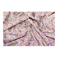 Paisley Print Cotton Lawn Dress Fabric Pink