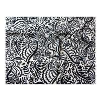 Patterned Microfibre Dress Fabric Black & Cream