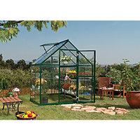 Palram Harmony Green Polycarbonate Panel Aluminium Frame Apex Greenhouse 6 x 4 ft