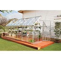 Palram Harmony Silver Polycarbonate Panel Aluminium Frame Apex Greenhouse - 6 x 14 ft