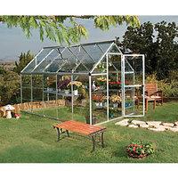 Palram Harmony Silver Polycarbonate Panel Aluminium Frame Apex Greenhouse - 6 x 10 ft