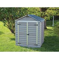 Palram Skylight Double Door Plastic Shed Grey - 6 x 5 ft