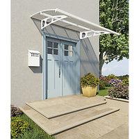 palram bordeaux modern polycarbonate door canopy 1390 x 2235 mm