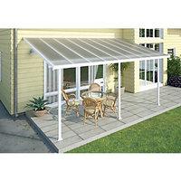 palram feria polycarbonate patio canopy white 2950 x 3070 mm