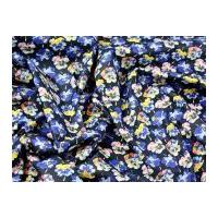 Painterly Floral Print Cotton Poplin Dress Fabric