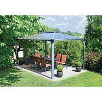 palram martinique rectangular polycarbonate garden gazebo grey 2955 x  ...