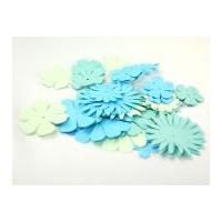 Paper Flower Craft Shapes Turquoise