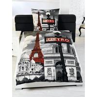 Paris Single Duvet Cover & Pillowcase Set