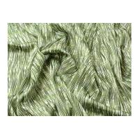 Patterned Slinky Satin Print Dress Fabric Green