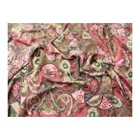 patterned polyester crepe dress fabric pink